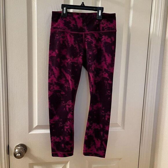 Lululemon Wunder Under Crop Leggings Tie Dye Women's Size 4 - Picture 1 of 10